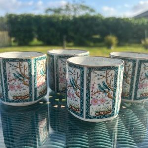 COPY - Decor Depose Set of 4 Vintage French Transferware Teacups